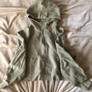Lululemon Scuba Oversized 1/2 zip hoodie M/L rosemary green